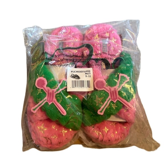 Wicked Women’s Slippers NEW 9/10 Glinda Elphaba Pink Green - Picture 5 of 7